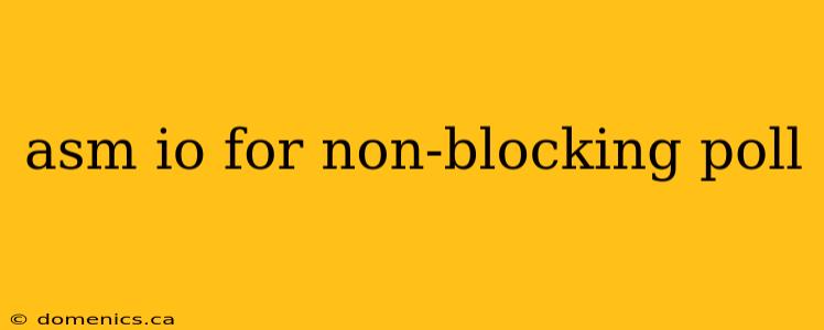asm io for non-blocking poll