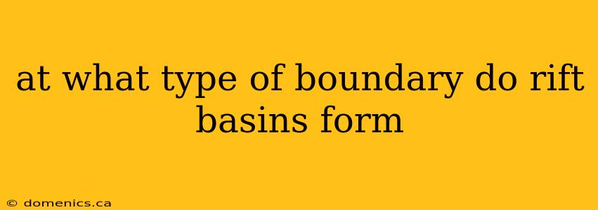at what type of boundary do rift basins form