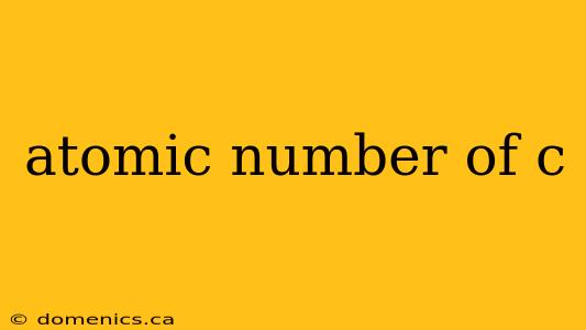 atomic number of c