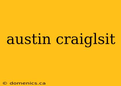 austin craiglsit