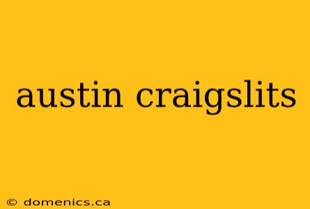 austin craigslits