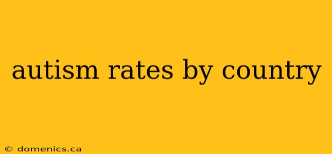 autism rates by country