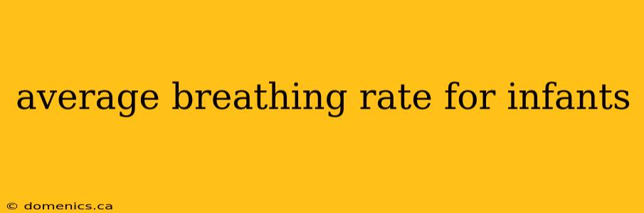 average breathing rate for infants