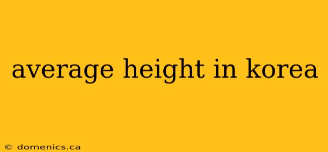 average height in korea