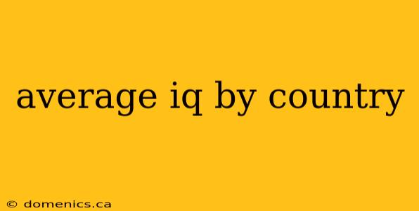 average iq by country