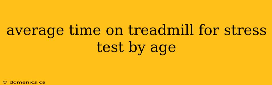 average time on treadmill for stress test by age