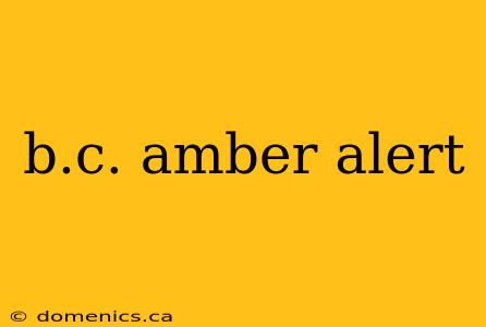 b.c. amber alert