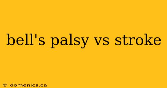 bell's palsy vs stroke