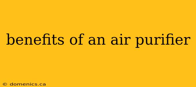 benefits of an air purifier