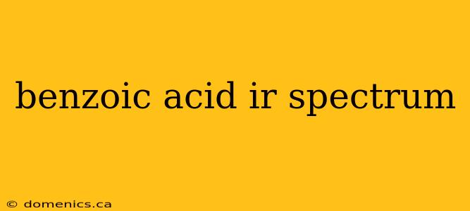 benzoic acid ir spectrum