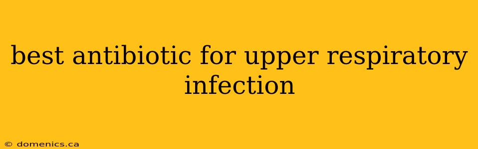 best antibiotic for upper respiratory infection