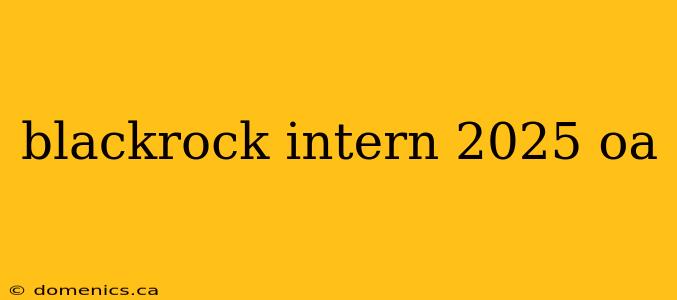 blackrock intern 2025 oa