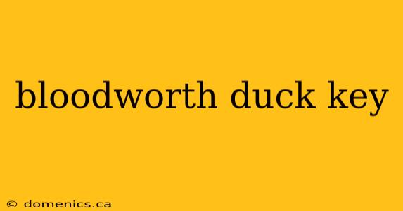 bloodworth duck key