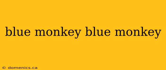 blue monkey blue monkey