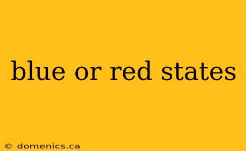 blue or red states