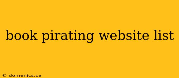 book pirating website list