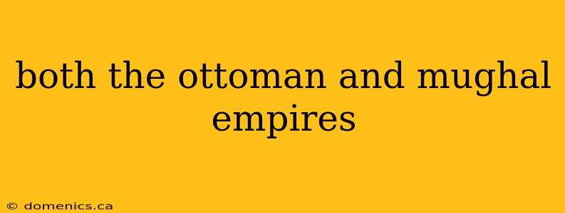 both the ottoman and mughal empires