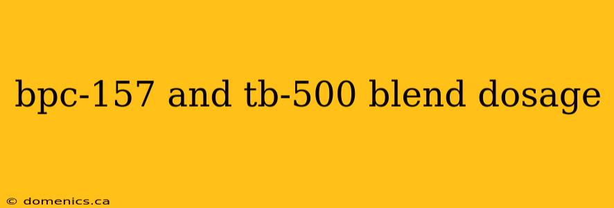 bpc-157 and tb-500 blend dosage