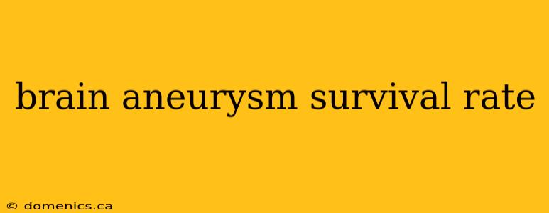 brain aneurysm survival rate