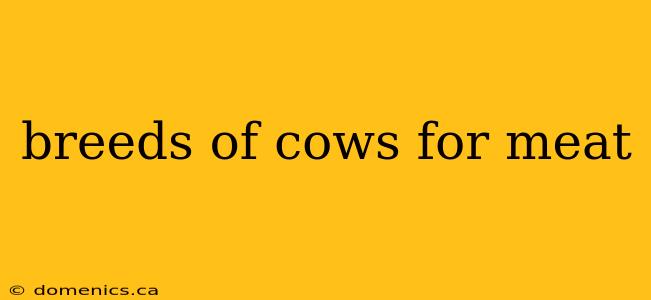 breeds of cows for meat