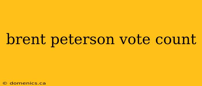 brent peterson vote count