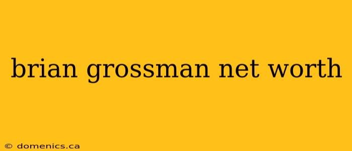 brian grossman net worth