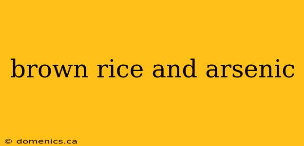 brown rice and arsenic