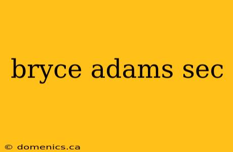 bryce adams sec