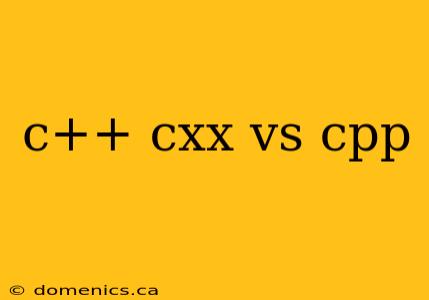 c++ cxx vs cpp