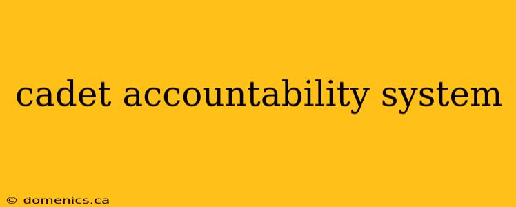 cadet accountability system