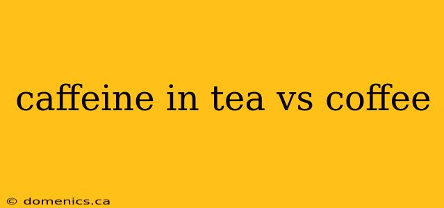 caffeine in tea vs coffee