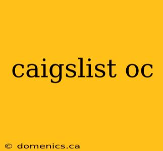 caigslist oc