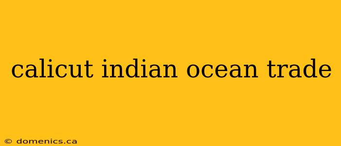 calicut indian ocean trade