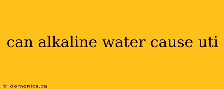 can alkaline water cause uti