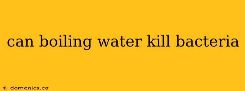 can boiling water kill bacteria