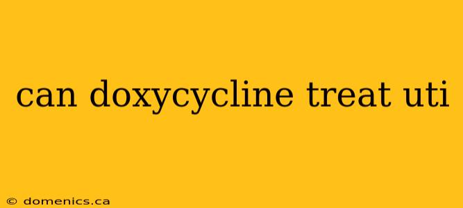 can doxycycline treat uti