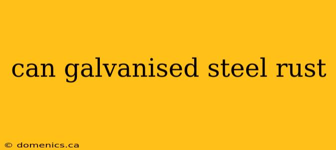 can galvanised steel rust