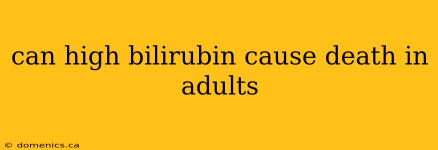 can high bilirubin cause death in adults