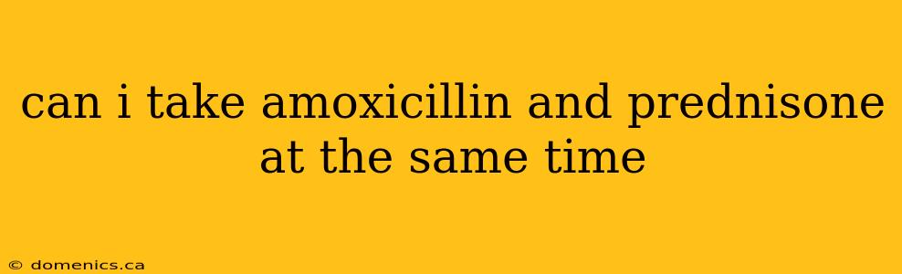 can i take amoxicillin and prednisone at the same time