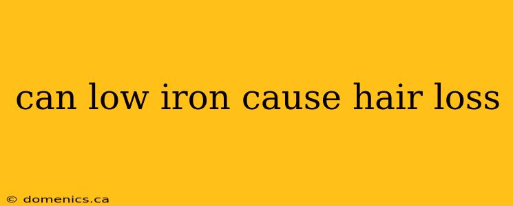 can low iron cause hair loss