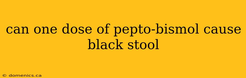 can one dose of pepto-bismol cause black stool