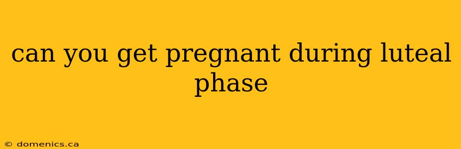 can you get pregnant during luteal phase