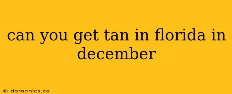 can you get tan in florida in december