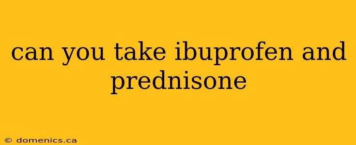 can you take ibuprofen and prednisone