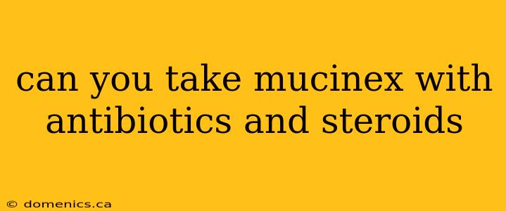 can you take mucinex with antibiotics and steroids