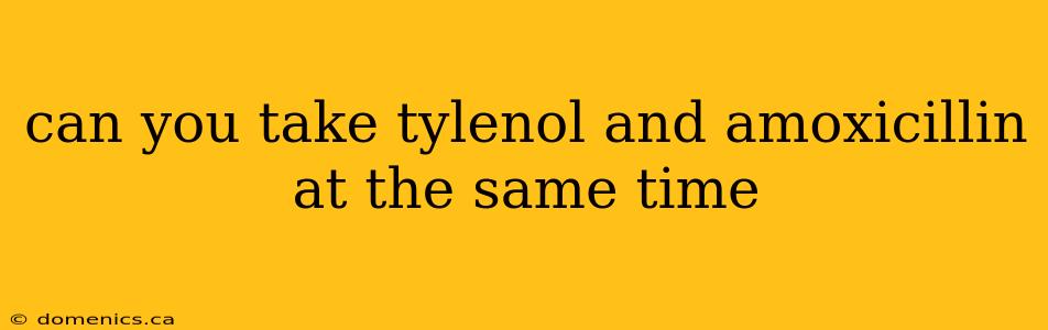 can you take tylenol and amoxicillin at the same time