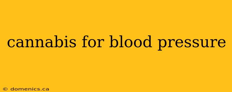 cannabis for blood pressure