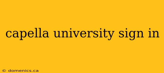 capella university sign in