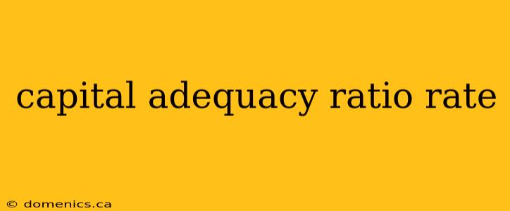 capital adequacy ratio rate