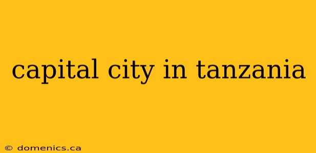 capital city in tanzania